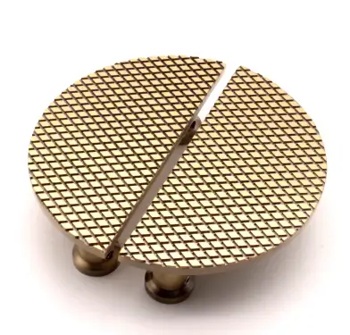 Click Here To Enlarge This Photo Of SB2404ANT - Spira Brass Diamond Half Moon Handles 150mm - Antique Brass