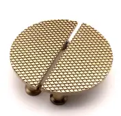 SB2404ANT - Spira Brass Diamond Half Moon Handles 150mm - Antique Brass