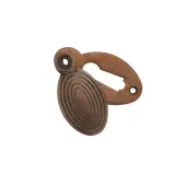 SB3102MANT - Spira Brass Oval Beehive Standard Key Escutcheon - Matt Antique Brass