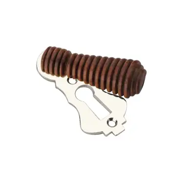 Click Here To Enlarge This Photo Of SB3112PN - Spira Brass Rosewood Beehive Standard Key Escutcheon - Polished Nickel