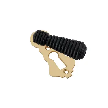 Click Here To Enlarge This Photo Of SB3113AB - Spira Brass Ebonised Beehive Standard Key Escutcheon - Aged Brass