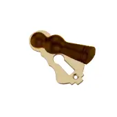 SB3114AB - Spira Brass Rosewood Lady Standard Key Escutcheon - Aged Brass