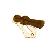 SB3114PBUL - Spira Brass Rosewood Lady Standard Key Escutcheon - Polished Brass