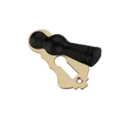 SB3115AB - Spira Brass Ebonised Lady Standard Key Escutcheon - Aged Brass
