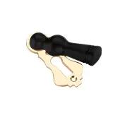 SB3115PBUL - Spira Brass Ebonised Lady Standard Key Escutcheon - Polished Brass