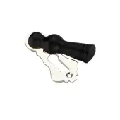 SB3115PN - Spira Brass Ebonised Lady Standard Key Escutcheon - Polished Nickel