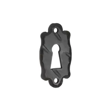 Click Here To Enlarge This Photo Of FC847 - Spira Brass Spike Standard Key Escutcheon - Black Iron