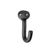 FC831 - Spira Brass Cosmo Coat Hook - Black Iron