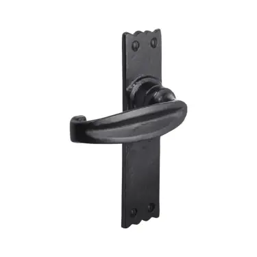 Click Here To Enlarge This Photo Of BR4005 - Spira Brass Charlbury Latch Lever Handles on Backplate - Black Antique