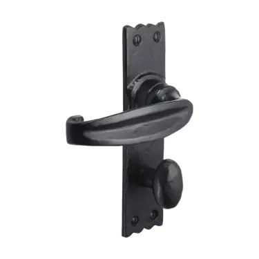 Click Here To Enlarge This Photo Of BR4008 - Spira Brass Charlbury Bathroom Lever Handles on Backplate - Black Antique
