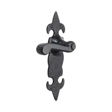Click Here To Enlarge This Photo Of BR4010 - Spira Brass Fulbrook Latch Lever Handles on Backplate - Black Antique
