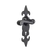 BR4011 - Spira Brass Fulbrook Lock Lever Handles on Backplate - Black Antique