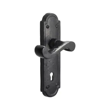 Click Here To Enlarge This Photo Of BR4021 - Spira Brass Laverton Lock Lever Handles on Backplate - Black Antique