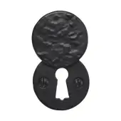 BR4358 - Spira Brass Round Covered Standard Key Escutcheon - Black Antique