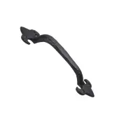BR4251S - Spira Brass Fleur de Lys Pull Handle 130mm - Black Antique