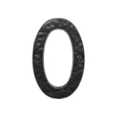 BR43660 - Spira Brass 76mm Door Numeral (Number 0) - Black Antique
