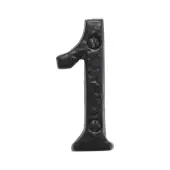 BR43661 - Spira Brass 76mm Door Numeral (Number 1) - Black Antique