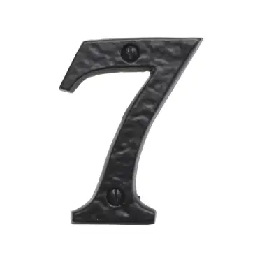 Click Here To Enlarge This Photo Of BR43667 - Spira Brass 76mm Door Numeral (Number 7) - Black Antique
