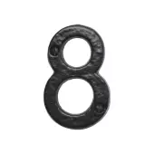 BR43668 - Spira Brass 76mm Door Numeral (Number 8) - Black Antique