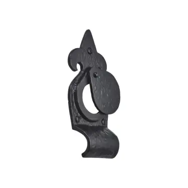 Click Here To Enlarge This Photo Of BR4364 - Spira Brass Fleur de Lys Cylinder Pull - Black Antique