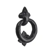 BR4368 - Spira Brass Ring Door Knocker - Black Antique