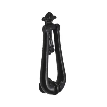 Click Here To Enlarge This Photo Of BR4369 - Spira Brass Fleur de Lys Knockers - Black Antique