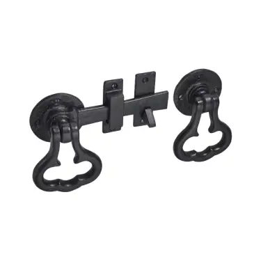 Click Here To Enlarge This Photo Of BR4414 - Spira Brass 6" Cottage Ring Gate Latch - Black Antique