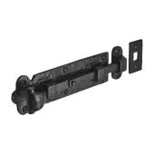 BR4374S - Spira Brass 4" Straight Surface Bolt - Black Antique