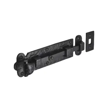 Click Here To Enlarge This Photo Of BR4374M - Spira Brass 6" Straight Surface Bolt - Black Antique