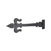 BR4202 - Spira Brass 18" Fleur de Lys Tee Hinges - Black Antique