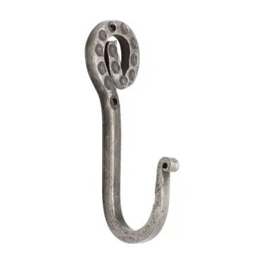 Click Here To Enlarge This Photo Of BR603 - Spira Brass Iron Hook - Pewter