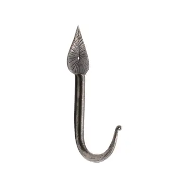 Click Here To Enlarge This Photo Of BR604 - Spira Brass Iron Hook - Pewter