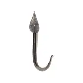 BR604 - Spira Brass Iron Hook - Pewter