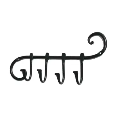 Click Here To Enlarge This Photo Of BR608 - Spira Brass Iron Hook - Black Antique