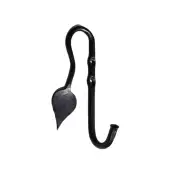 BR609 - Spira Brass Iron Hook - Black Antique