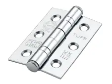 6911PC - Spira Brass 76mm x 50mm Grade 7 Steel Ball Bearing Hinges - Polished Chrome