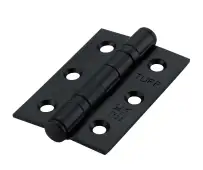 6911BLK - Spira Brass 76mm x 50mm Grade 7 Steel Ball Bearing Hinges - Matt Black