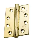6921EB - Spira Brass 100mm x 76mm Grade 11 Steel Ball Bearing Hinges - Electro Brass