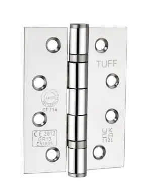 Click Here To Enlarge This Photo Of 6921PC - Spira Brass 100mm x 76mm Grade 11 Steel Ball Bearing Hinges - Polished Chrome