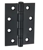 6921BLK - Spira Brass 100mm x 76mm Grade 11 Steel Ball Bearing Hinges - Matt Black