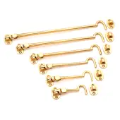 SB8113PB - Spira Brass Silent Cabin Hook 150mm - Polished Brass