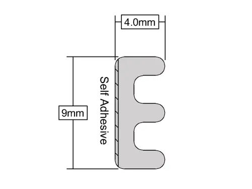 Click Here To Enlarge This Photo Of Stormguard EPDM E Section Weatherstrip 10m White (05SR033010MW)