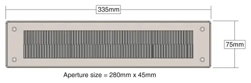 Click Here To Enlarge This Photo Of Stormguard Brush Letterplate (No Flap) Brown (06SR0150000B)