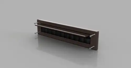 Click Here To Enlarge This Photo Of Stormguard Brush Letterplate (With Flap) Brown (06SR0160000B)