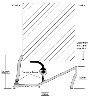 Click Here To Enlarge This Photo Of Stormguard Lowline Rubber Threshold Sill 914mm Gold (04SR0010914G)