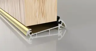Stormguard Slimline (44mm Thick Doors) Outward Opening Threshold 914mm Gold (04CP3170914MG)