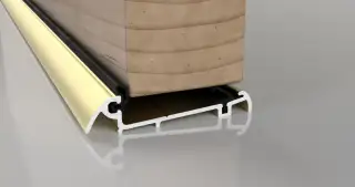 Stormguard Slimline Wide (54mm Thick Doors) Inward Opening Threshold 914mm Gold (04SR2180914MG)