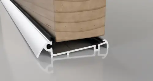 Click Here To Enlarge This Photo Of Stormguard Slimline Wide (54mm Thick Doors) Inward Opening Threshold 1219mm Aluminium (04SR2181219MS)