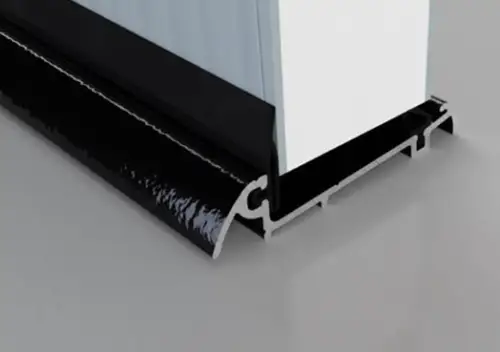 Click Here To Enlarge This Photo Of Stormguard Slimline Wide (54mm Thick Doors) Inward Opening Threshold 1219mm Black (04SR2181219BL)