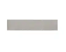 JWL/KP/880150 - 880mm x 150mm x 1.2mm Grade 430 Satin Stainless Steel Kick Plate c/w Screws